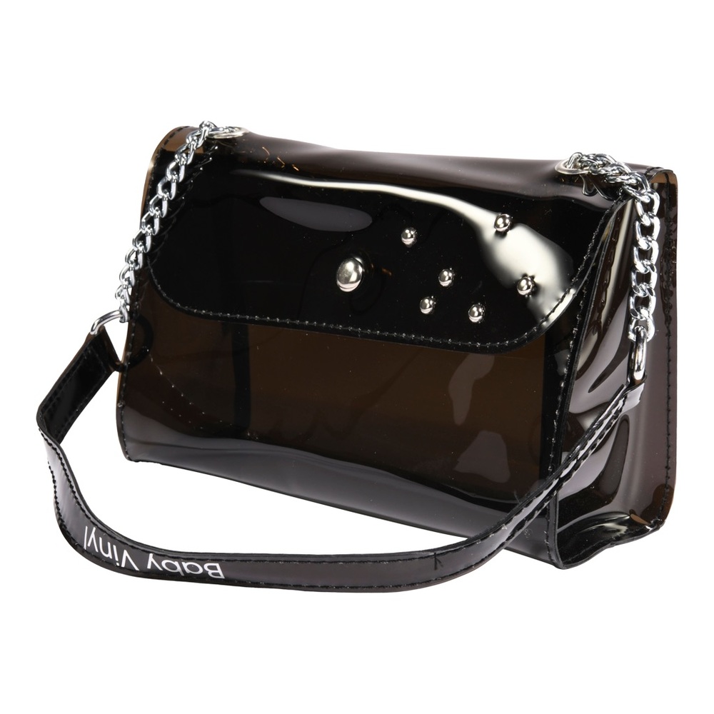 90’s -Inspired Black Vinyl Jelly Bag - Picture 4 of 9
